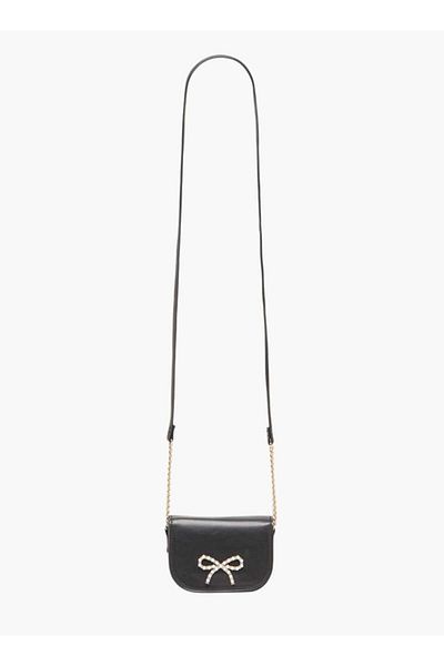Little Missy Little Missy Pearl Embellished Crossbody Bag with Magnetic Button Closure