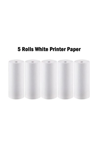 choice2 5 قطع من الورق الحراري عالي الدقة طابعة محمولة صغيرة ورق حراري عالمي ...