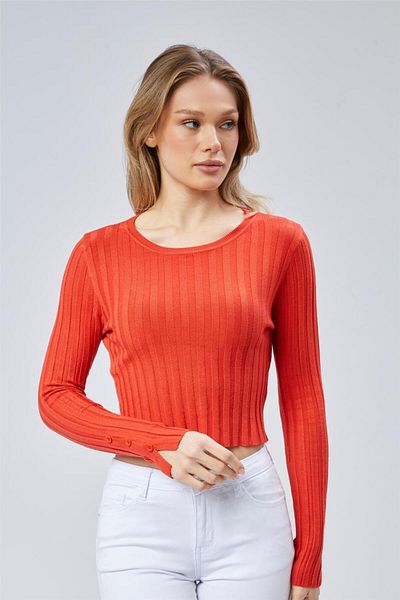 HomeStore Kurzes Stricktop, UK-Größe, V-Ausschnitt, E-Commerce-freundlich