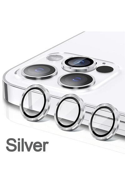 Choice 14 14Plus (2 قطعة) فضية 2-3 قطع واقي عدسة الكاميرا المعدنية لهاتف iPhone 11 12 13 14 15 Pro Max 15 14 Pl
