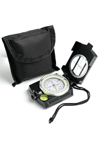 Choice بوصلة عسكرية احترافية سوداء - بوصلة تكتيكية مقاومة للماء مع حقيبة تخزي...