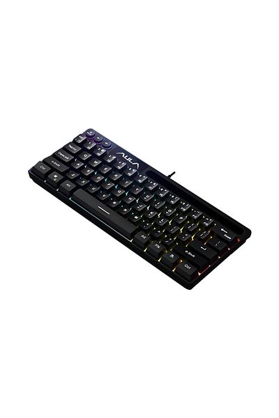 Choice Black-Single Effect AULA F3061 Mechanical Touch Feel Keyboard 61 Keys Wired Mini Keyboard RGB Backl