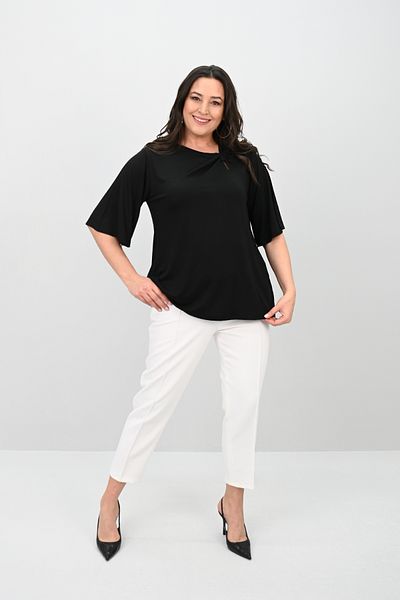 Koza Butik Women's Plus Size Knot Drawstring Detail Blouse 1913-25