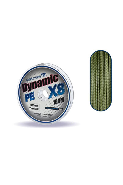 CAPTAIN Dynamic Soft Pe 8 Braided Line Fishing Line 100Mt Green 0.25 mm