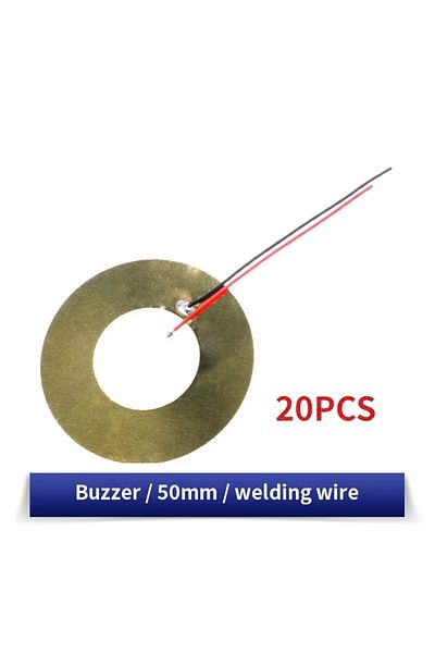 YTDMEN 20pcs 50mm 10/20pcs Piezoelectric Ceramic Wafer Plates with Wire, Diameter 12MM 15MM 18MM 20MM 27MM