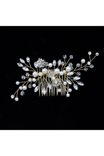 Choice HG008-2 1 Pc Pearl Exquisite Hair Comb Hair Accessory Rhinestone Women Bride's Jewelry Versatile Ele