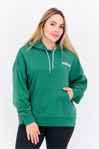 Puma Women Sportswear Fit Long Sleeve Outdoor Sweatshirt, Green