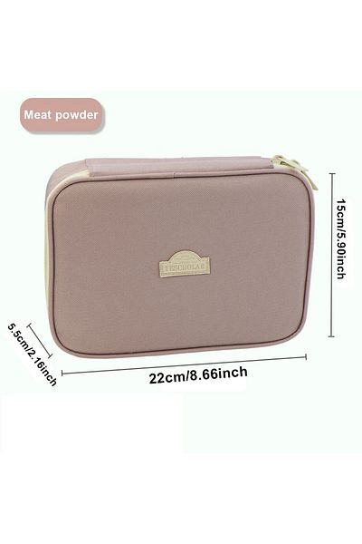 Choice Pink Simple style pencil case, large capacity pencil bag, small piece storage bag, student stationer