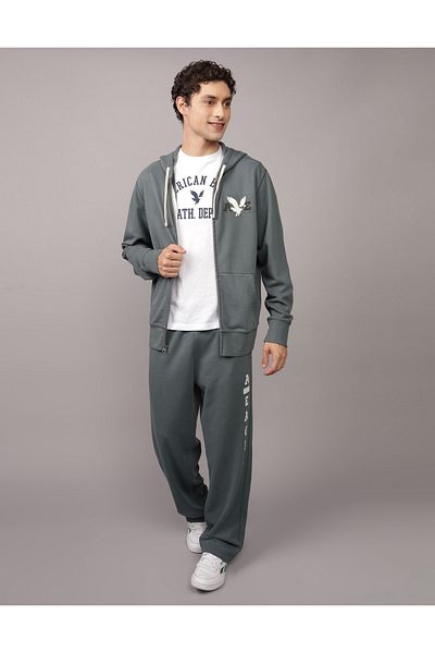 AMERICAN EAGLE AE Logo Graphic Zip-Up Hoodie