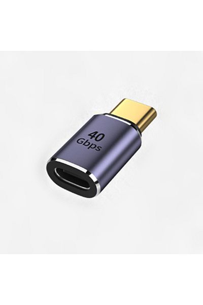 Choice محول USB 4.0 40 جيجابت في الثانية من النوع C بزاوية 90 درجة، 100 وات 5 أمبير، USB C إلى محول شحن سريع من النوع C، قطعة واحدة مستقيمة