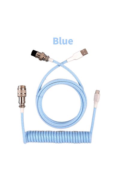 Choice 1.8m-3m Blue 3m Type C Mechanical Keyboard Coiled Cable Usb Keyboard Wire Mechanical Keyboard Aviato