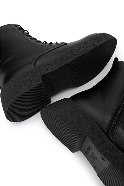 Tamer Tanca Kadın Hakiki Deri Siyah Deri Casual Bot