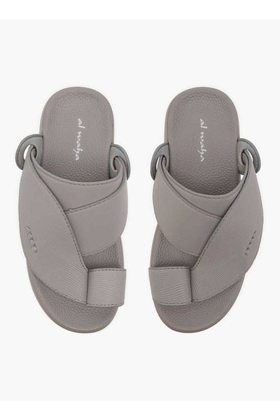Al Waha Textured Slip-On Arabic Sandals with Toe Loop Detail