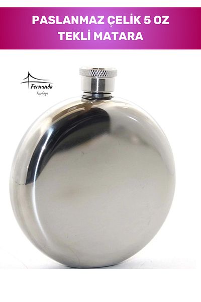 Fernanda Special Series 5 oz Single Drink Alcohol Whiskey Camping Flask Bottle Keep Cold for a Long Time Stainless Steel