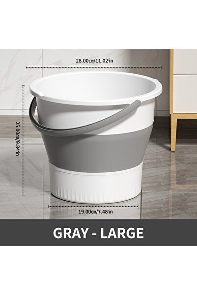 Choice Gray L SEAMETAL 5L/10L Foldable Bucket for Car Washing Thickened Plast...