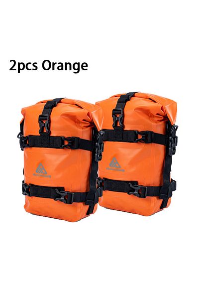 2pc Orange 1/2PC Motorcycle Bumper Bag For BMW R1200GS R1250GS ADV For HONDA NC750X CB500X Waterproo