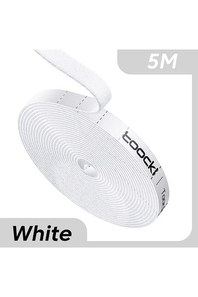Toocki 5 m 5m White Toocki 5m Organizer Cable Management Tearable Organizador Cables 10mm Width Winder Ties