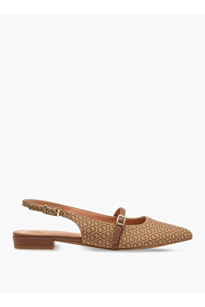 Celeste Women's Monogram Print Slingback Shoes with Buckle Closure