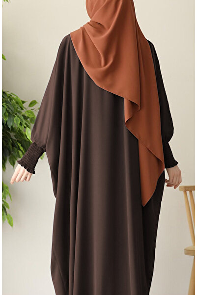 suhneva Didar Bat Sleeve Abaya Ferace Dark Brown