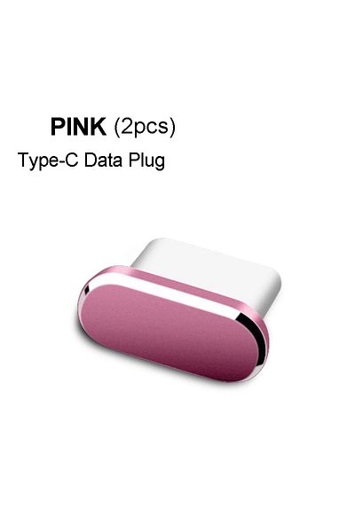 Choice Pink 2PC 2pcs Metal Type-C Dust Plug USB Charging Port Protector Anti-dust Plug Cover Cap for Samsun