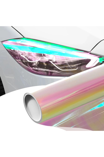 Choice7 ملصق سيارة شفاف 30 سم × 120 سم، ضوء الحرباء، مصباح أمامي، مصباح خلفي،...