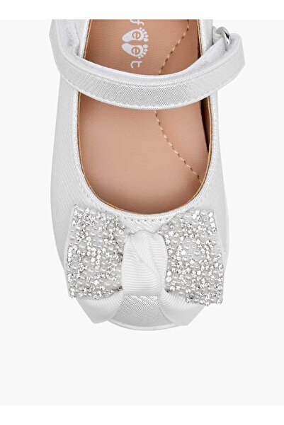 Barefeet Barefeet Bow Embellished Mary Jane Shoes with Hook and Loop Closure