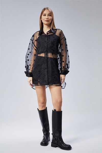 HomeStore Polka Dot Organza Shirt