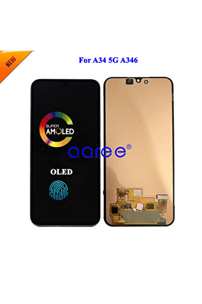 Choice1 شاشة LCD سوداء بدون إطار مقاس 6.5 بوصة بتقنية AOMLED OLED لهاتف A34 A...