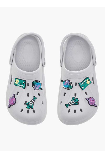 Aqua Accent Detail Slip-On Clogs
