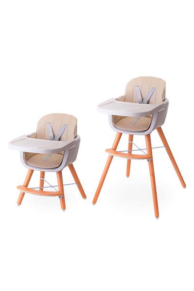 TEKNUM Premium Dual Height Wooden High Chair - Ivory