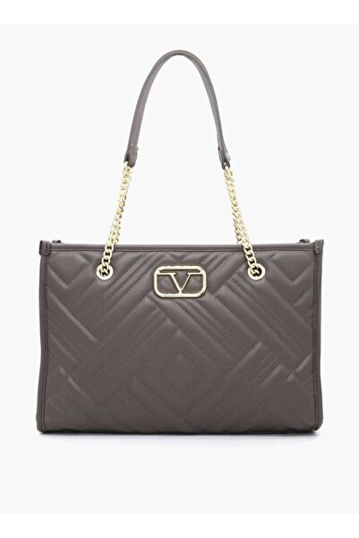 V Italia حقيبة توت مبطنة من V Italia بمقبض مزدوج وسحاب للإغلاق