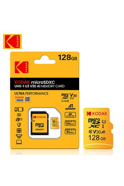 Kodak 128GB Original KODAK 32GB 64GB 128GB 256GB Memory Card 64GB U3 4K Micro TF SD Card 64G SDHC Mini mic