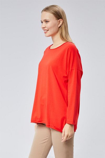 HomeStore Weit geschnittenes T-Shirt mit V-Ausschnitt