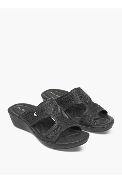 Le Confort Embellished Slip-On Sandals with Wedge Heels