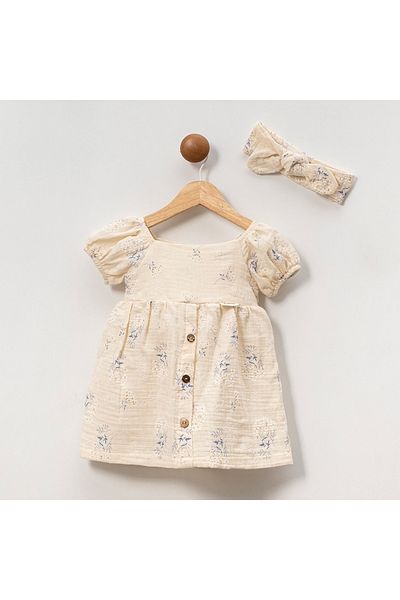 DIDuStore Girl's 6-9-12-18 Months Daisy Patterned Dress