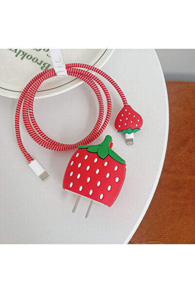 Choice حافظة حماية شاحن آيفون على شكل كرتون 18W20W، غطاء شاحن مضاد للكسر والخ...