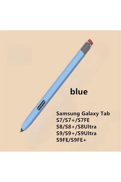 Choice S7 Blue Silicone Pencil Case Tablet Touch Stylus Pen Cover Solid Colour for Samsung Galaxy Tab S6 Li