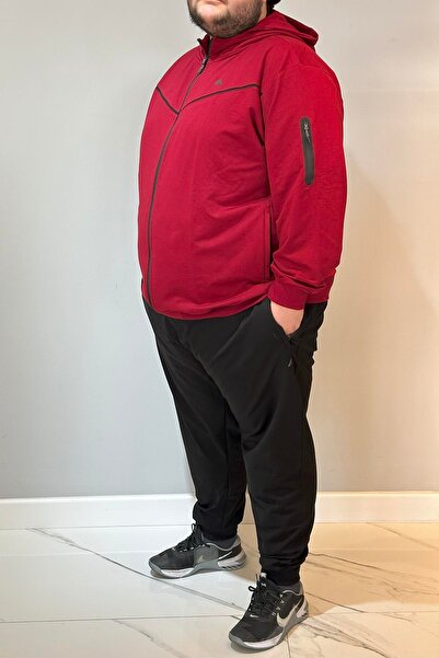 REMSA Спеціальне виробництво Великий розмір Екстра великий бавовняний чоловічий спортивний костюм 24722 Бордо