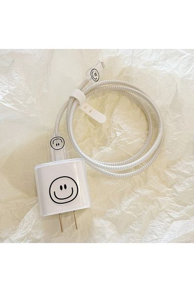 Choice 13 جراب شاحن من السيليكون الناعم على شكل زهرة كرتونية لهاتف iPhone 15 14 13 من Apple 18/20W واقي رأس الشاحن