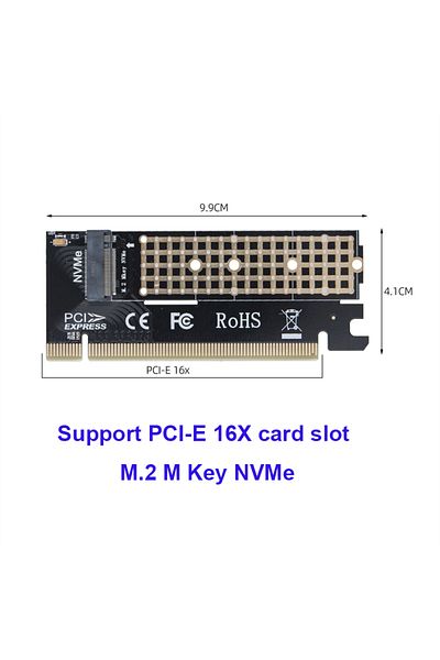 Choice PCIE X16 M.2 NVMe M-Key to PCIe 3.0 SSD Adapter Card PCIe X4 X8 X16 For Desktop PC PCI-E Graphics C