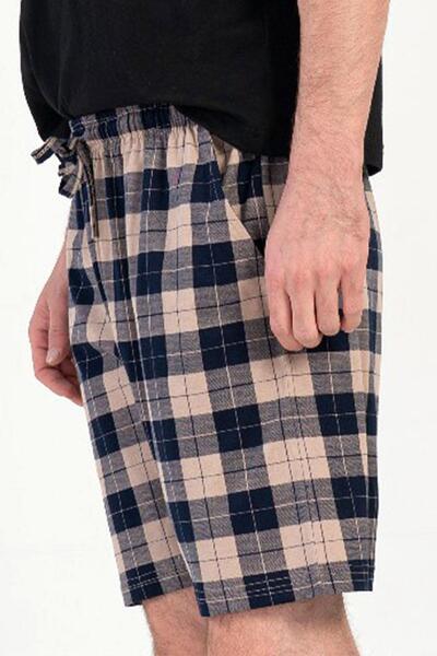 VİENETTA Men's Beige Shorts (C7T2N1O804)