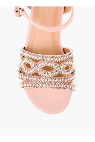 Celeste Celeste Girls' Embellished Sandals with Hook and Loop Closure