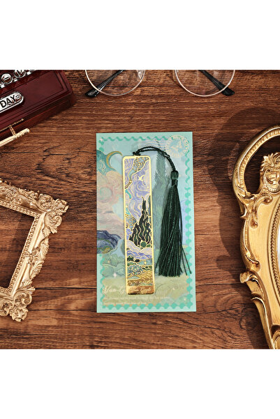 Choice Cypress 1 Pc Retro Floral Painting Metal Bookmark Hollow Bronzing Book...