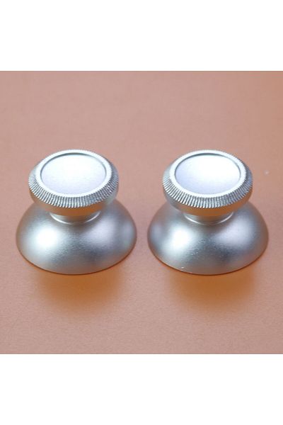 JCD Silver JCD 2PCS Metal Analog Joystick Thumb Stick Grip Cap For PS4 Pro Xbox One Slim Series X S Cont
