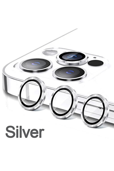 Choice 16Pro or 16ProMax Silver 3Pcs Camera Lens Glass Protector For iPhone 11 12 13 14 15 16 Pro Max 12 13