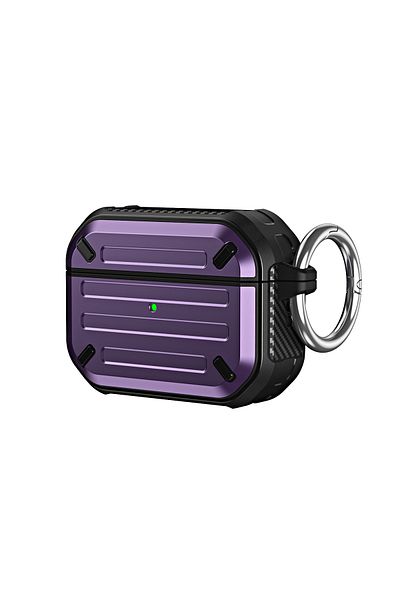 Choice for AirPods Pro 2 Purple Shockproof Rugged PC TPU Wireless Earphone Accessories Cover Case Fit for A