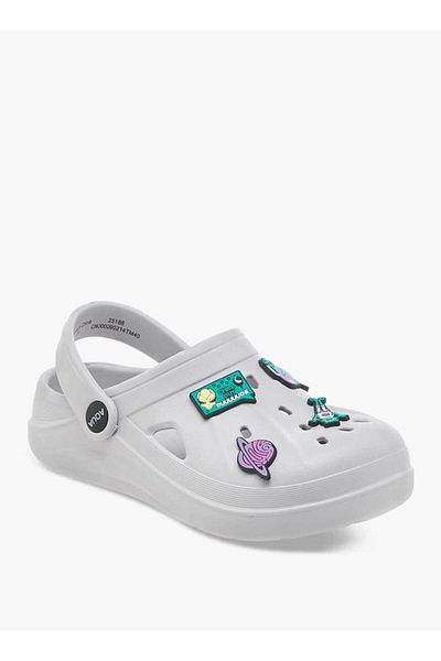 Aqua Accent Detail Slip-On Clogs