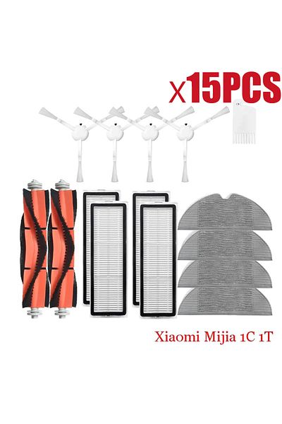 Choice SET H Spare Part For Xiaomi Mijia 1C / STYTJ01ZHM T1 Robot Vacuum Cleaner, Hepa Filter Main Side Bru