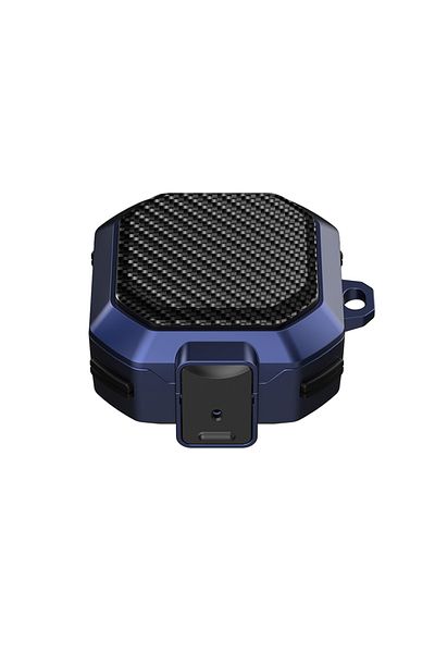 Choice Blue Carbon Fiber Switch Lock Earphone Case For Samsung Galaxy Buds 2 Pro FE Live Cover Full Protect