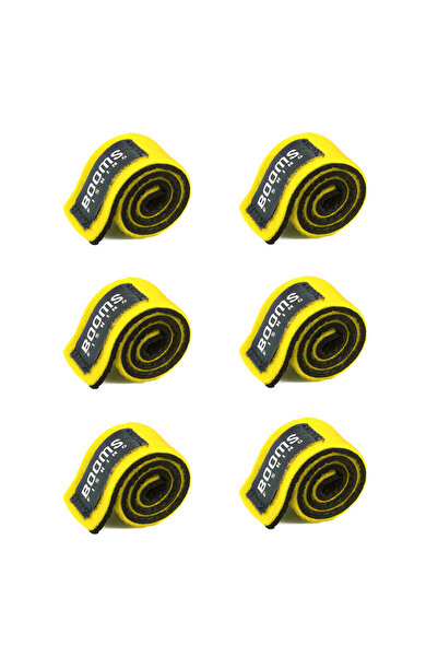 Choice حامل قضيب الصيد RS3 باللون الأصفر مكون من 6 قطع وحزام تثبيت وحزام وكاب...